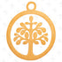 Dije de acero de árbol 10 unidades por pieza modelo n°3
